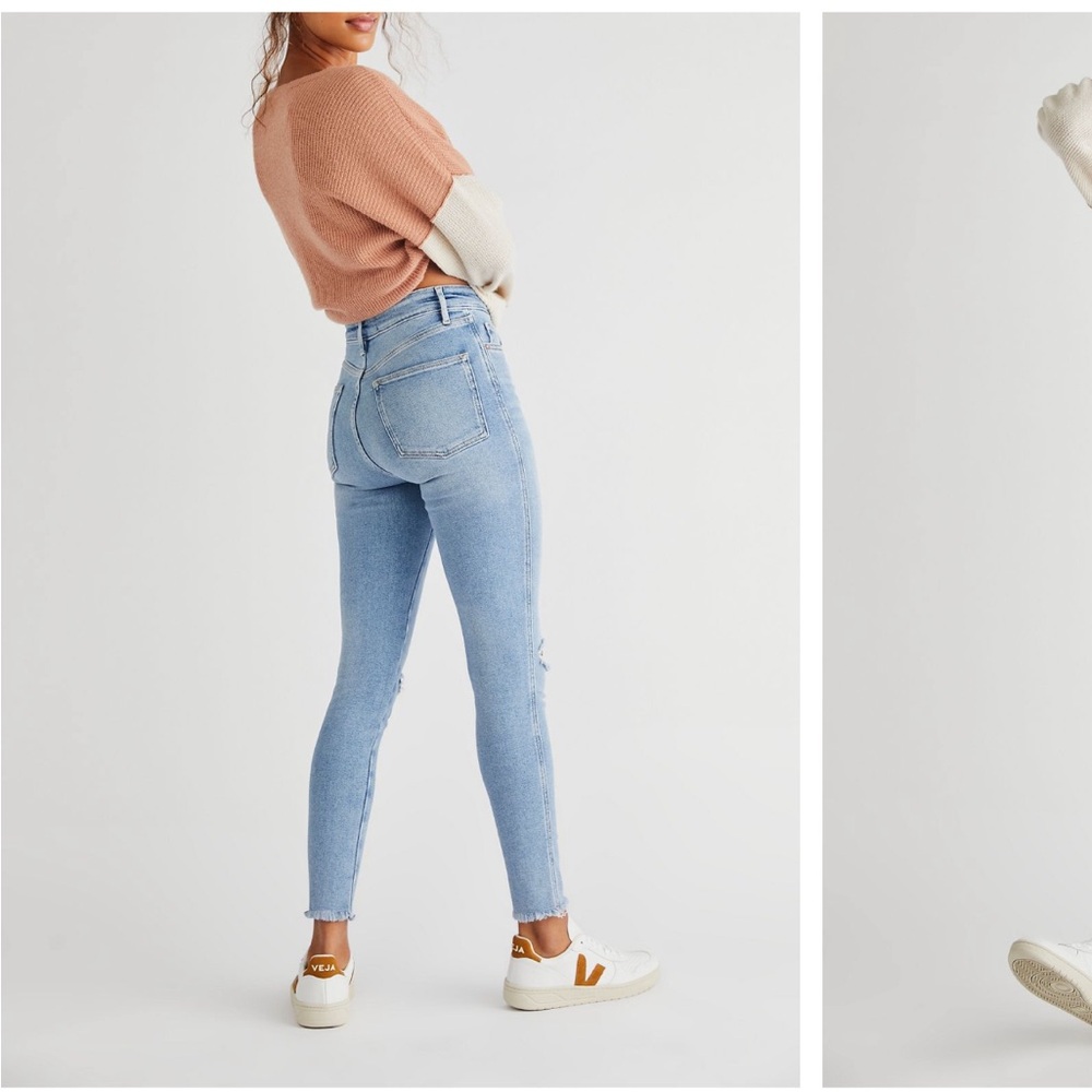 We The Free raw high rise jeggings